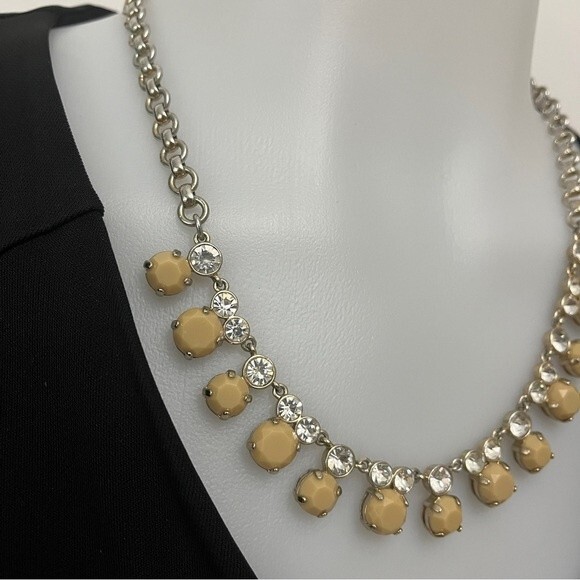 J. Crew Silver & Taupe Statement Necklace - Picture 2 of 7